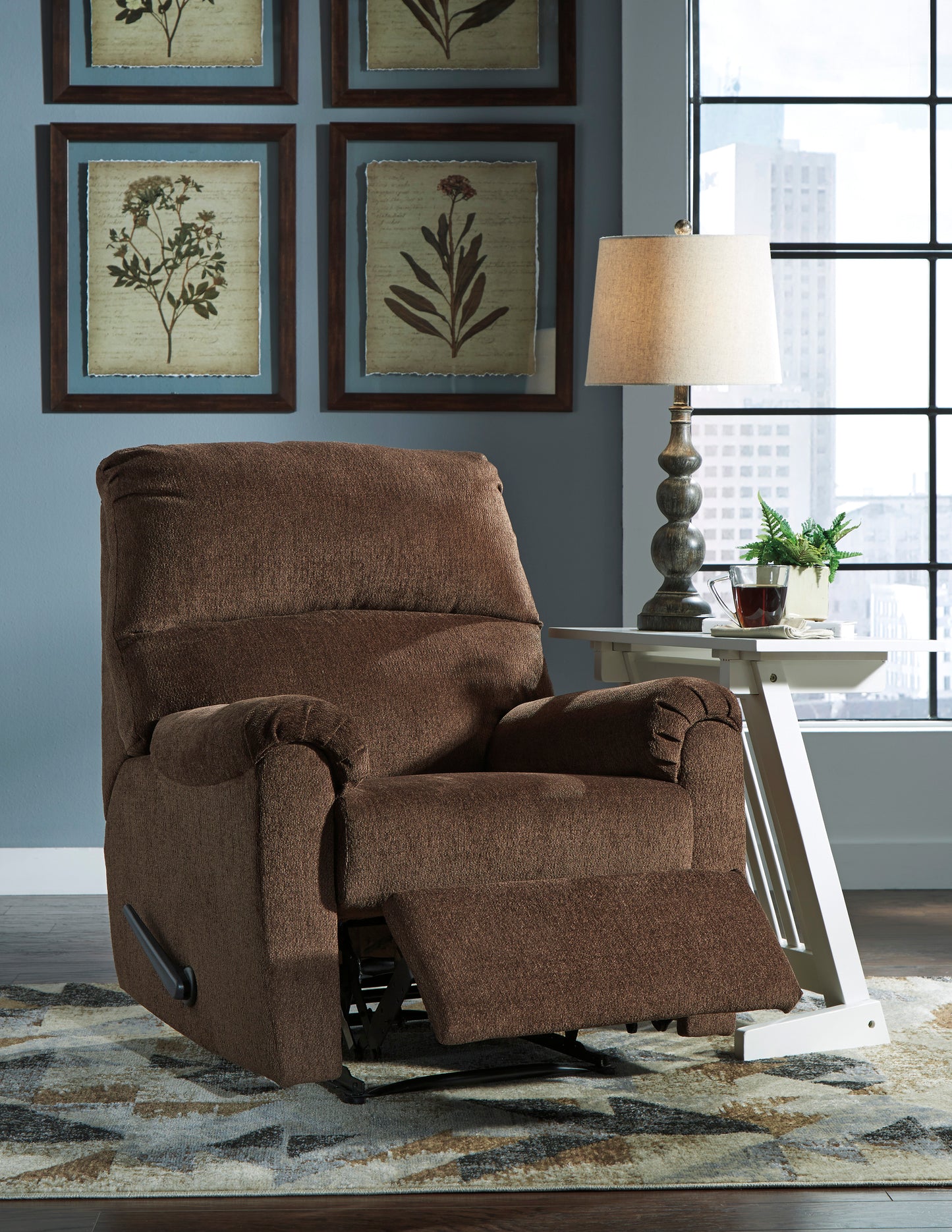 Nerviano Zero Wall Recliner- Chocolate Color