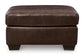 Santorine Ottaman Leather- Dark Brown Color