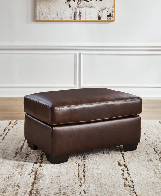 Santorine Ottaman Leather- Dark Brown Color