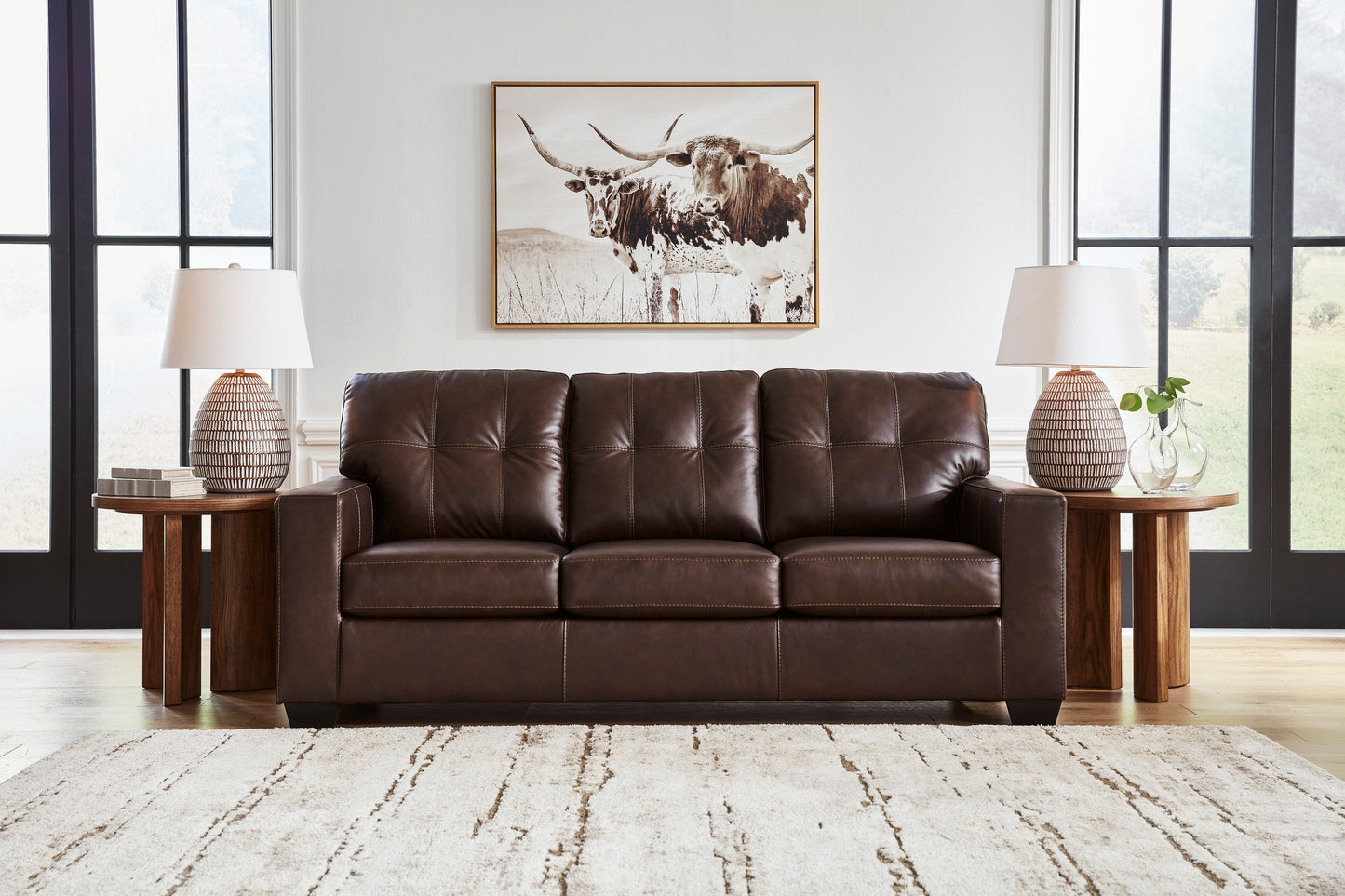 Santorine Sofa-- Dark Brown Color