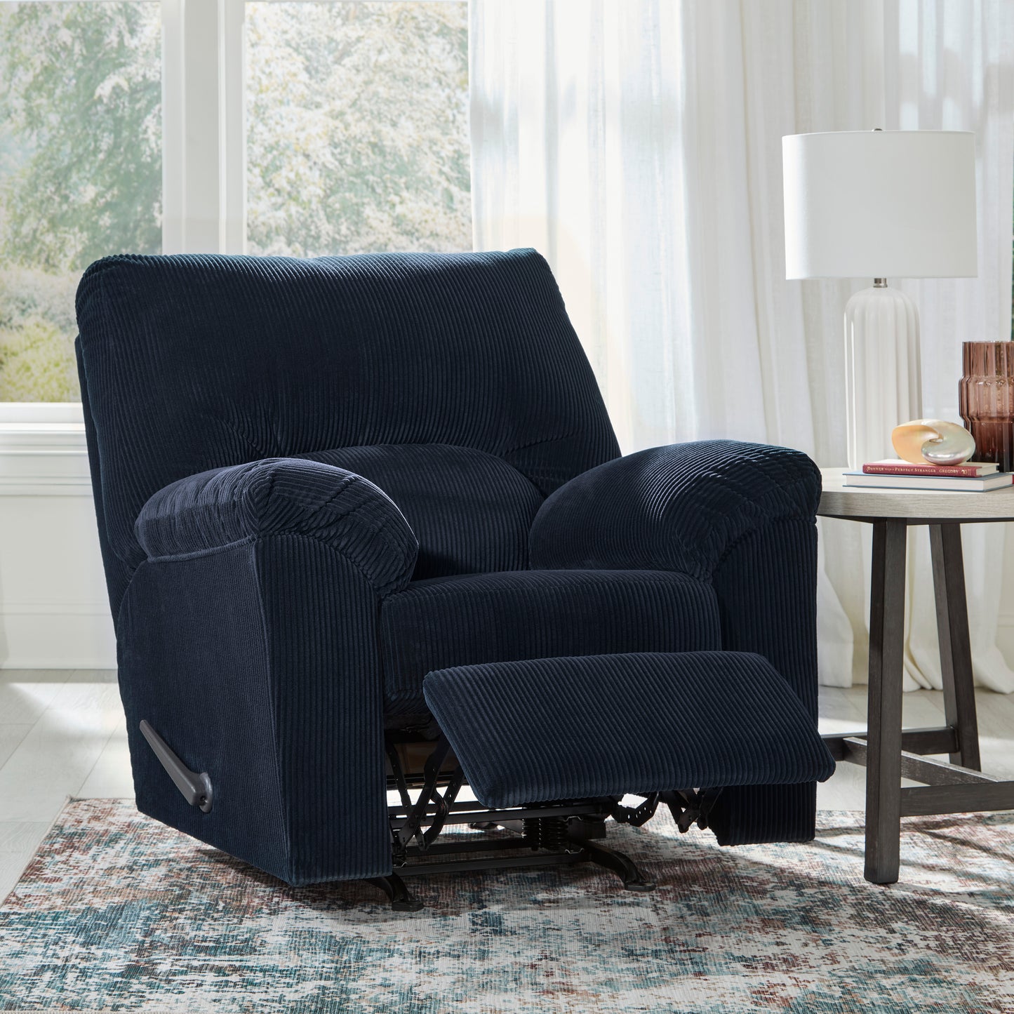 SimpleJoy Rocker Recliner- Navy Color