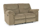 Alphons Reclining Loveseat-- Brair Color