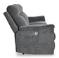 Barnsana Reclining Power Sofa-- Gravel Color