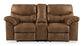 Boxberg DBL Rec Loveseat w/Console-Brown Color