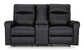 Axtellton DBL REC PWR Loveseat w/Console-Carbon Color