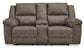 Laresview DBL Rec Loveseat w/Console--Fossil COlor