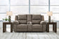 Laresview DBL Rec Loveseat w/Console--Fossil COlor