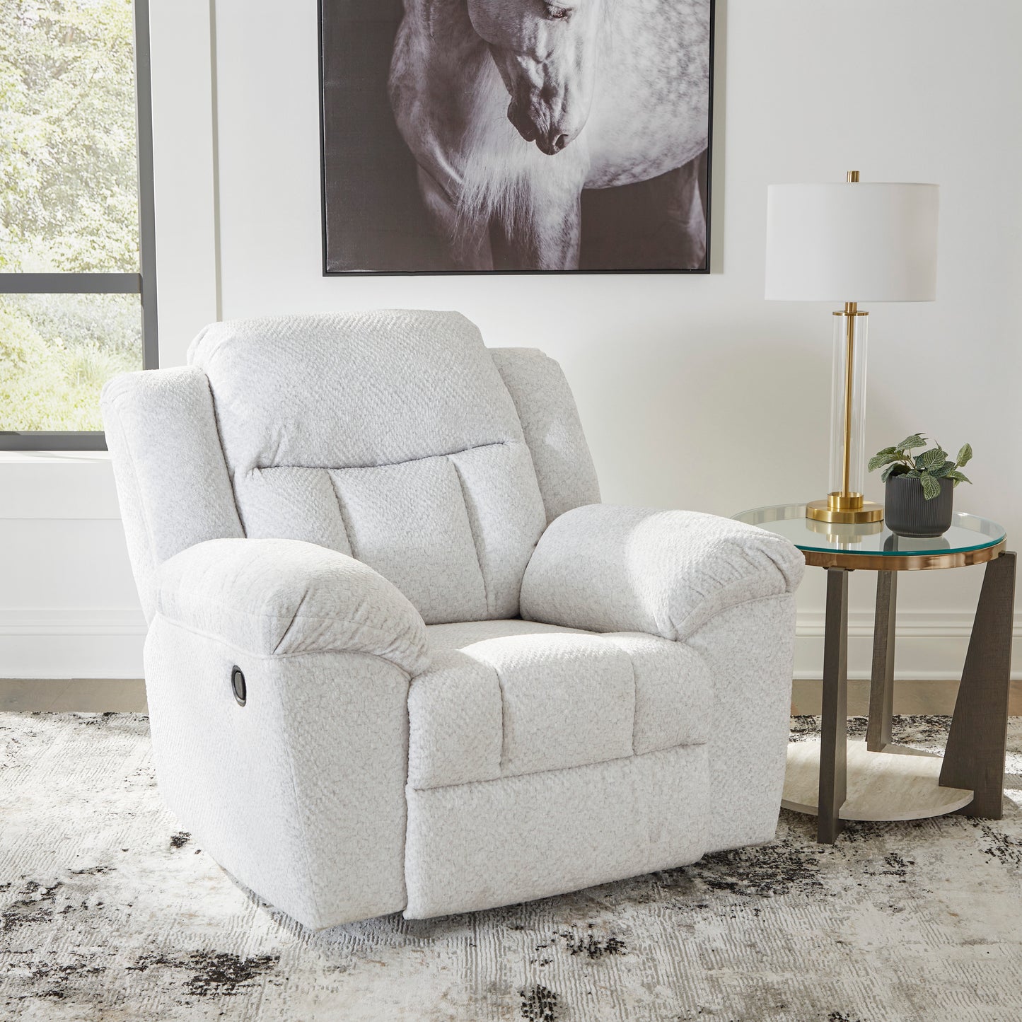 Frohn Rocker Recliner-- Snow COlor