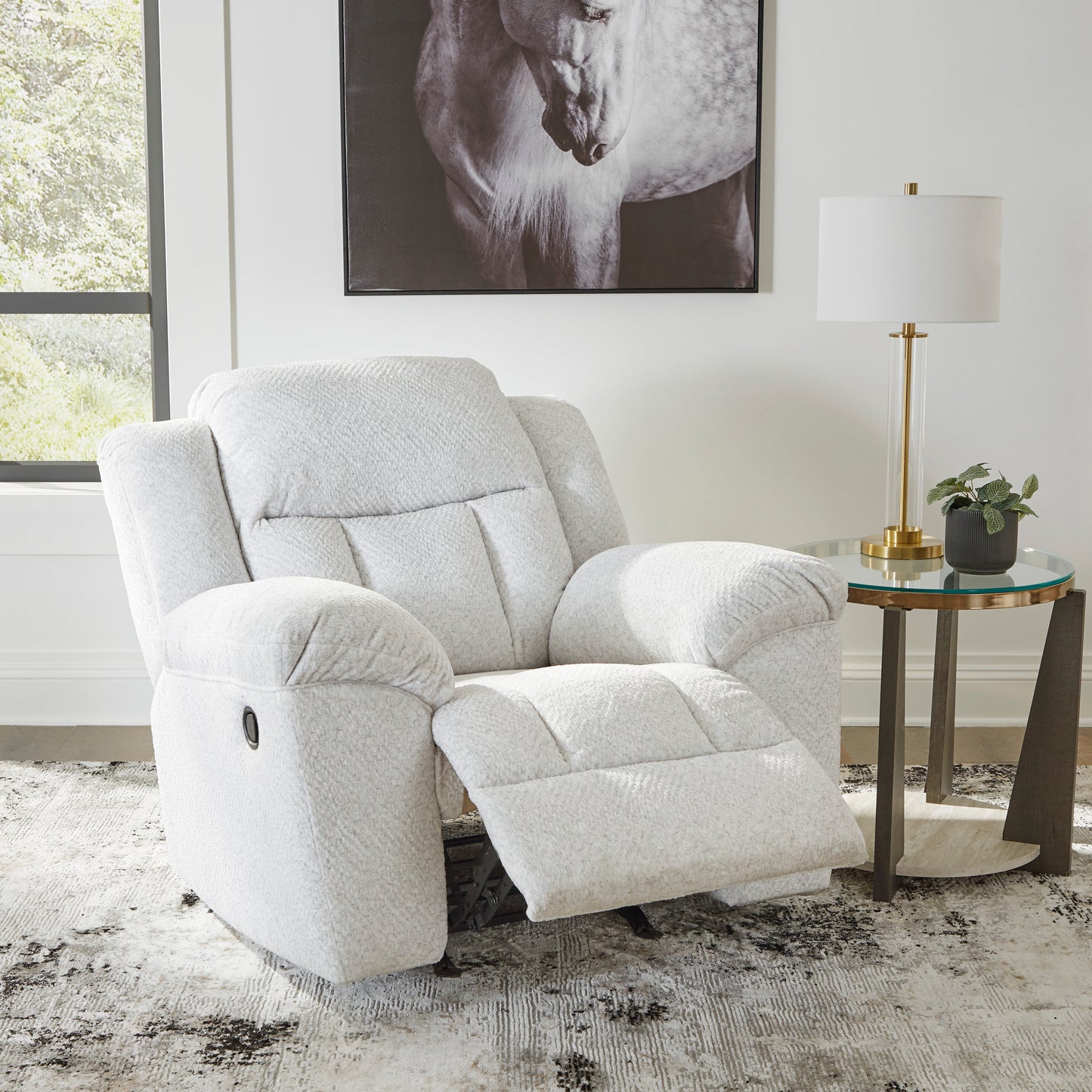 Frohn Rocker Recliner-- Snow COlor