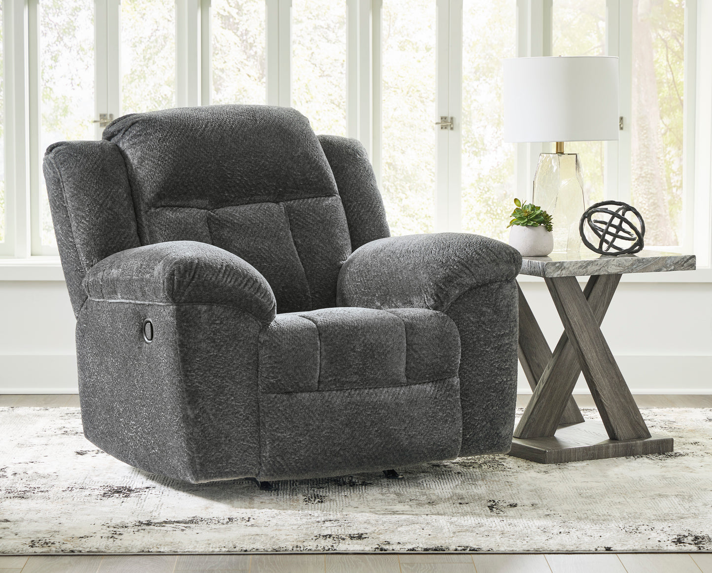 Frohn Rocker Recliner- Graphite Color