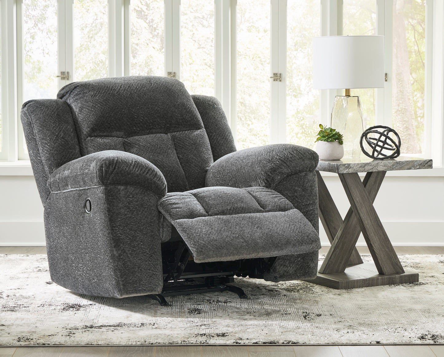 Frohn Rocker Recliner- Graphite Color