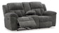 Frohn DBL Rec Loveseat w/Console- Graphite  Color