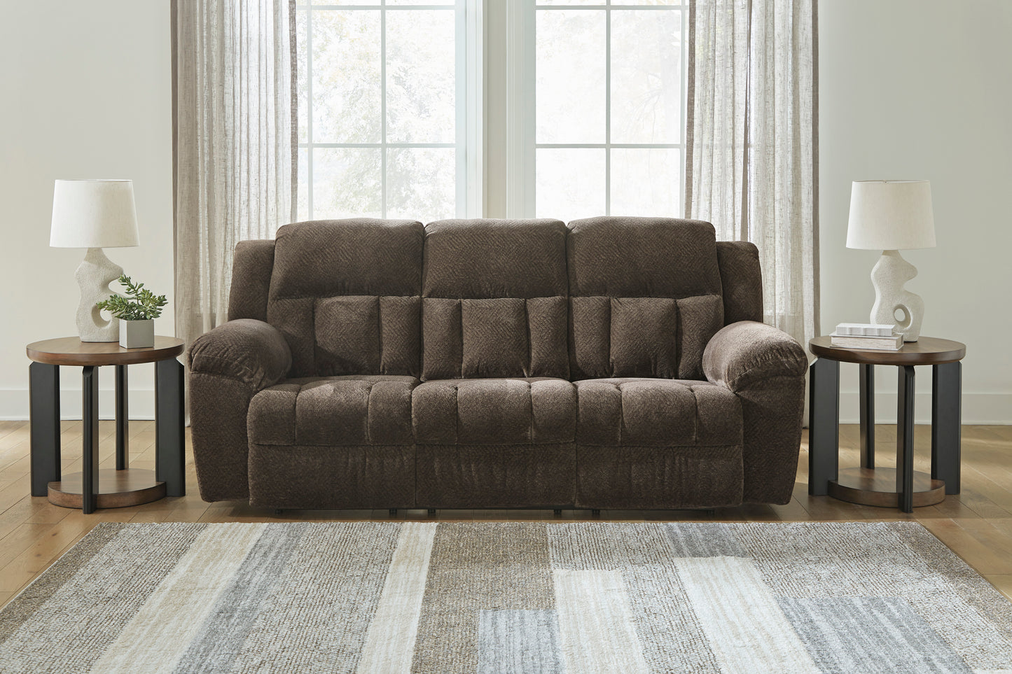 Frohn Reclining Sofa- Chocolate Color