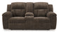 Frohn DBL Rec Loveseat w/Console-Chocolate Color