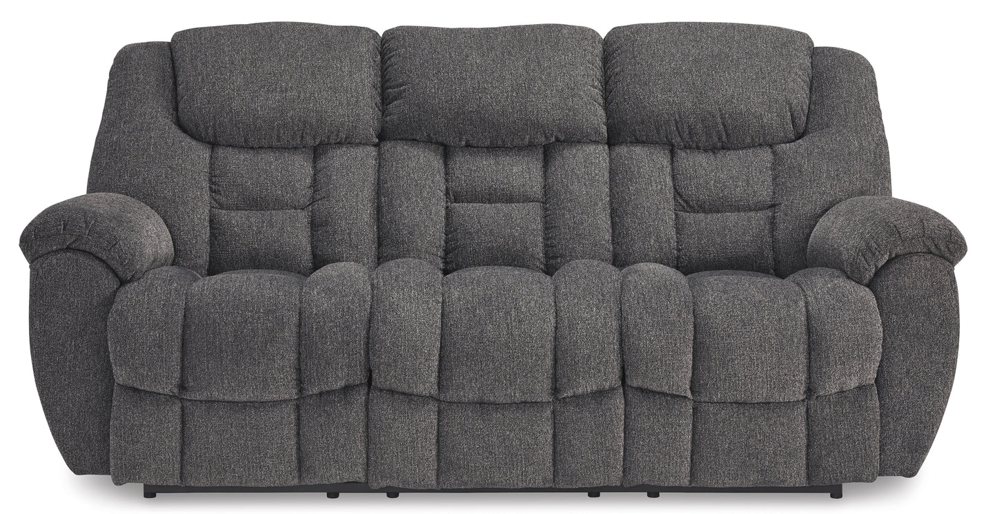 Foreside Reclining Sofa--- Charcol Color