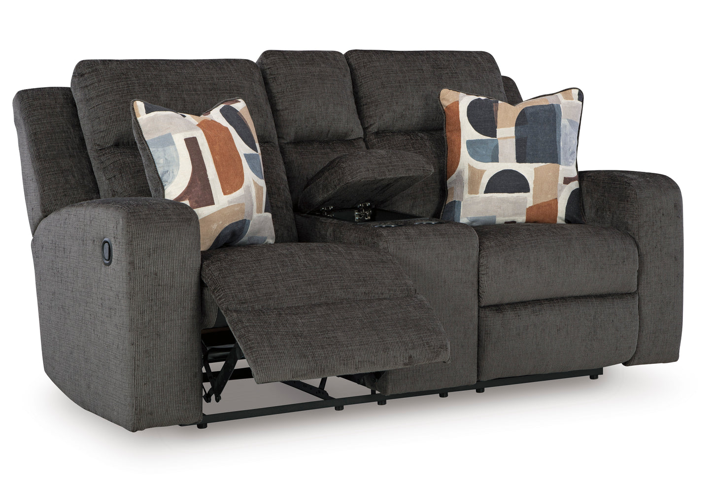 Kanlow DBL Rec Loveseat w/Console- Dusk Color