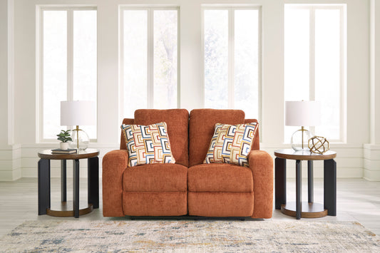 Danum Reclining Loveseat- Spice Color