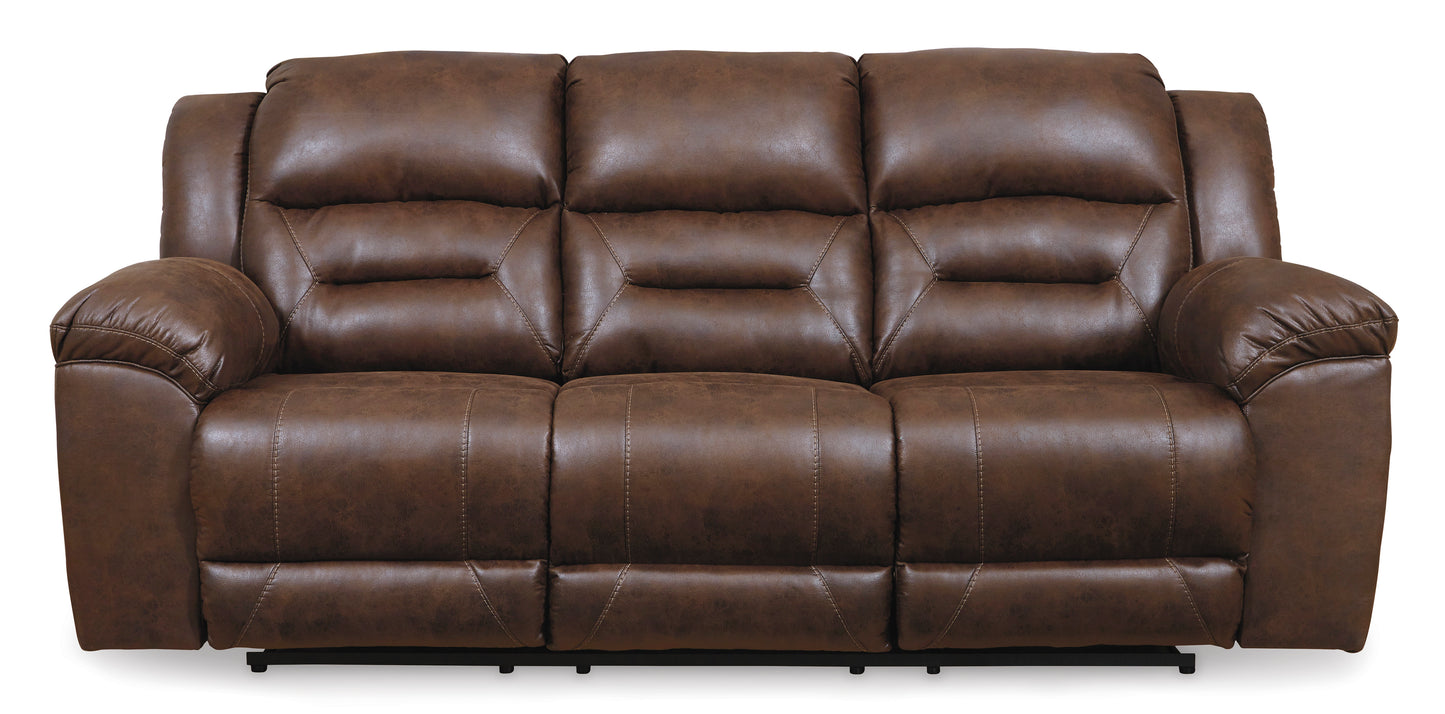 Stoneland Reclining Power Sofa- Chocolate Color