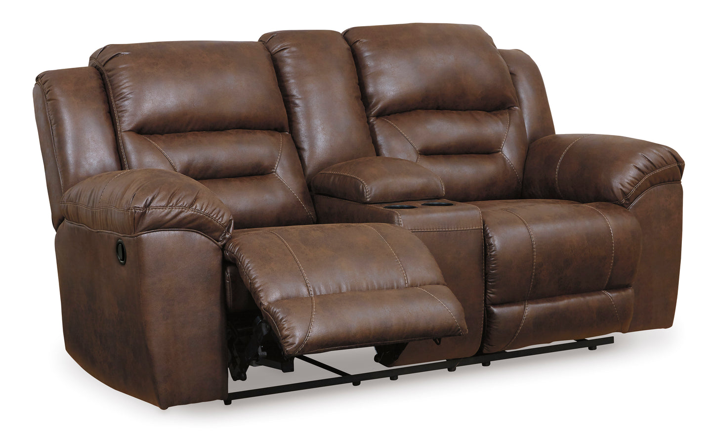 Stoneland DBL Rec Loveseat w/Console--- Chocolate Color