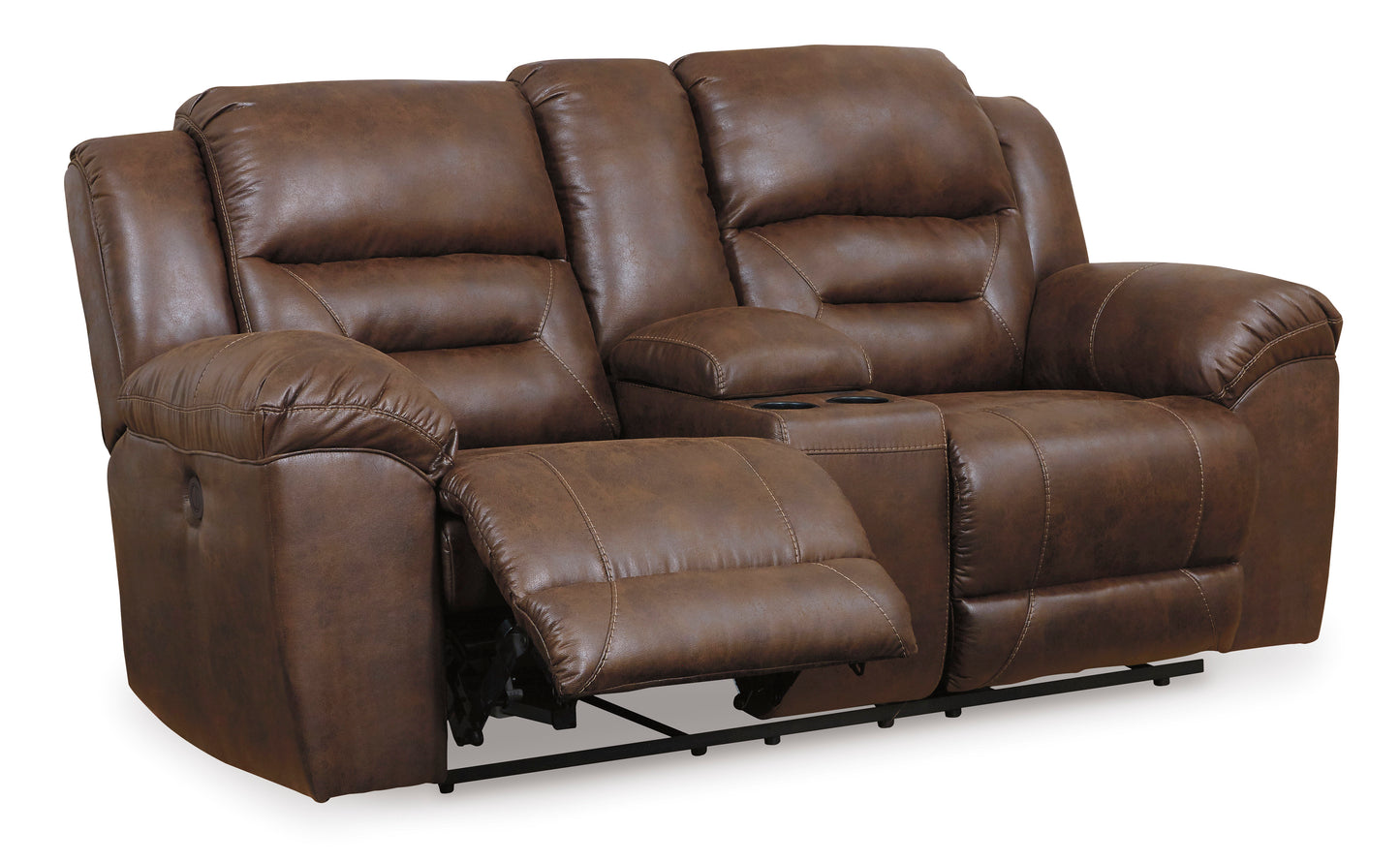 Stoneland DBL Rec Loveseat w/Console--- Chocolate Color