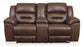 Stoneland DBL REC PWR Loveseat w/Console- Chocolate Color