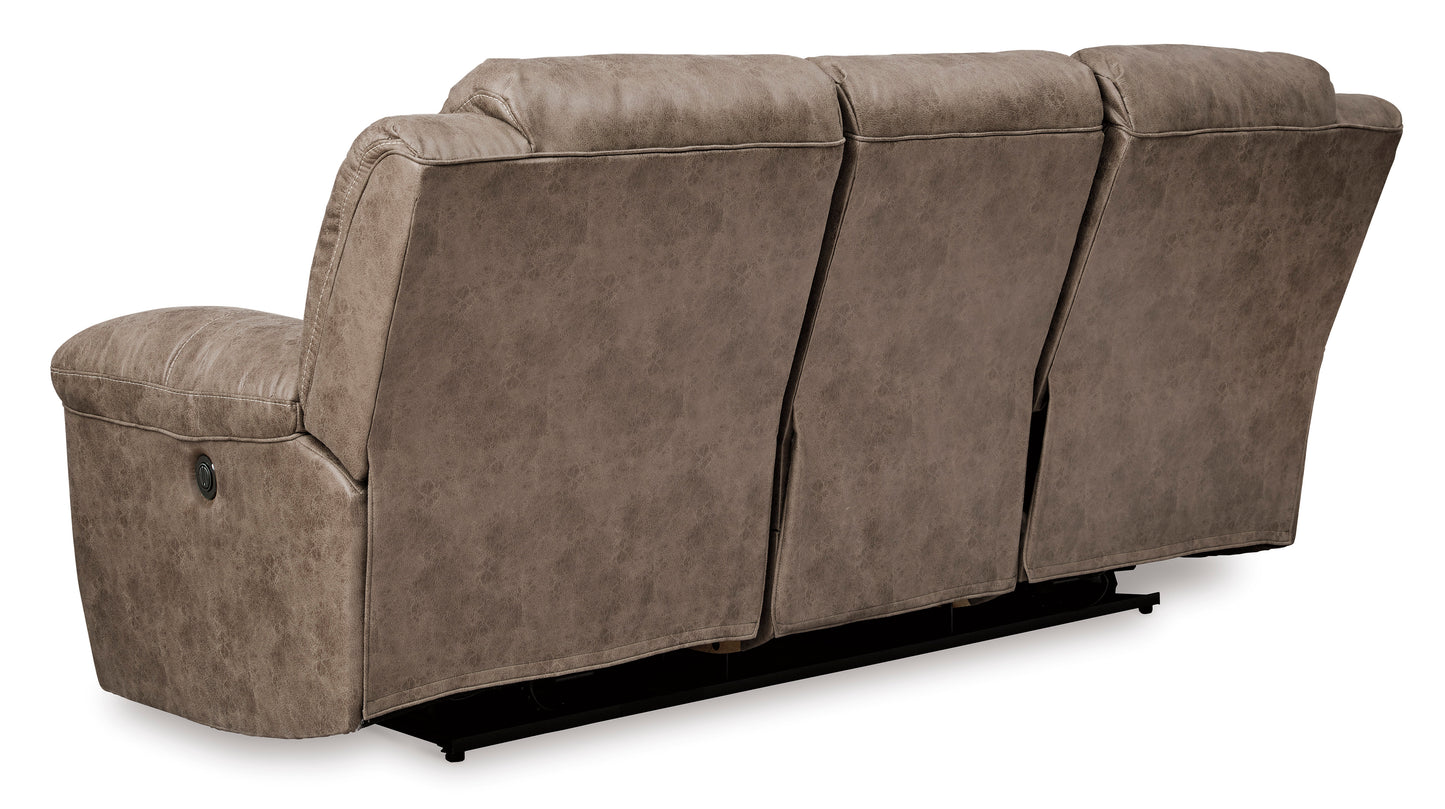 Stoneland Reclining Power Sofa- Fossil Color