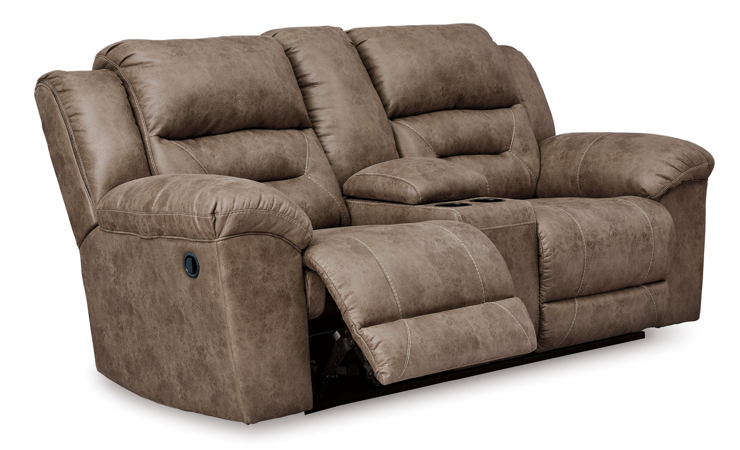 Stoneland DBL Rec Loveseat w/Console-----Fossil Color