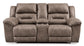 Stoneland DBL REC PWR Loveseat w/Console-- Fossil Color