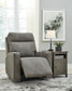 Next-Gen Durapella PWR Recliner/ADJ Headrest-- Slate Color