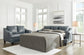 Genoa Queen Sofa Sleeper-- Steel Color