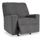 Rannis Rocker Recliner-Pewter Color