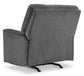 Rannis Rocker Recliner-Pewter Color