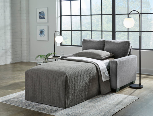 Rannis Twin Sofa Sleeper- Pewter Color