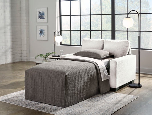 Rannis Twin Sofa Sleeper- Snow Color