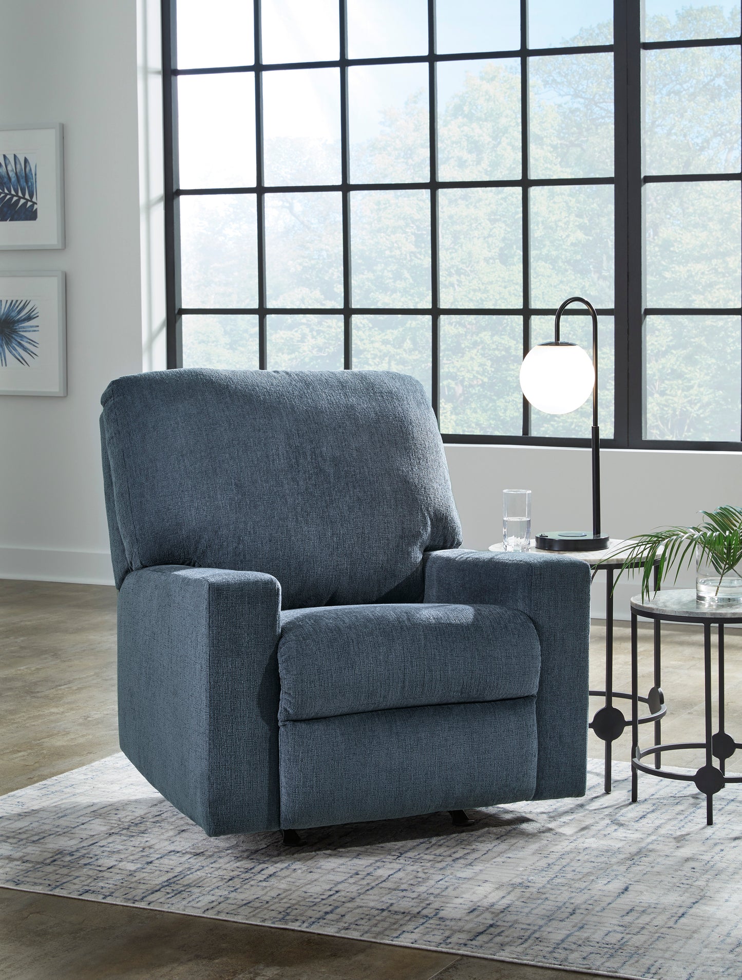 Rannis Rocker Recliner- Navy color