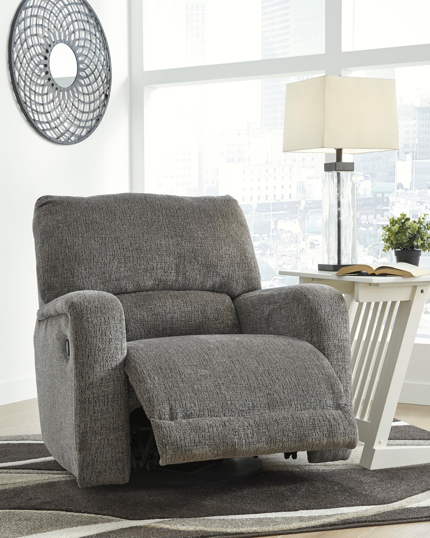 Wittlich Swivel Glider Recliner-- Dark Gray Color