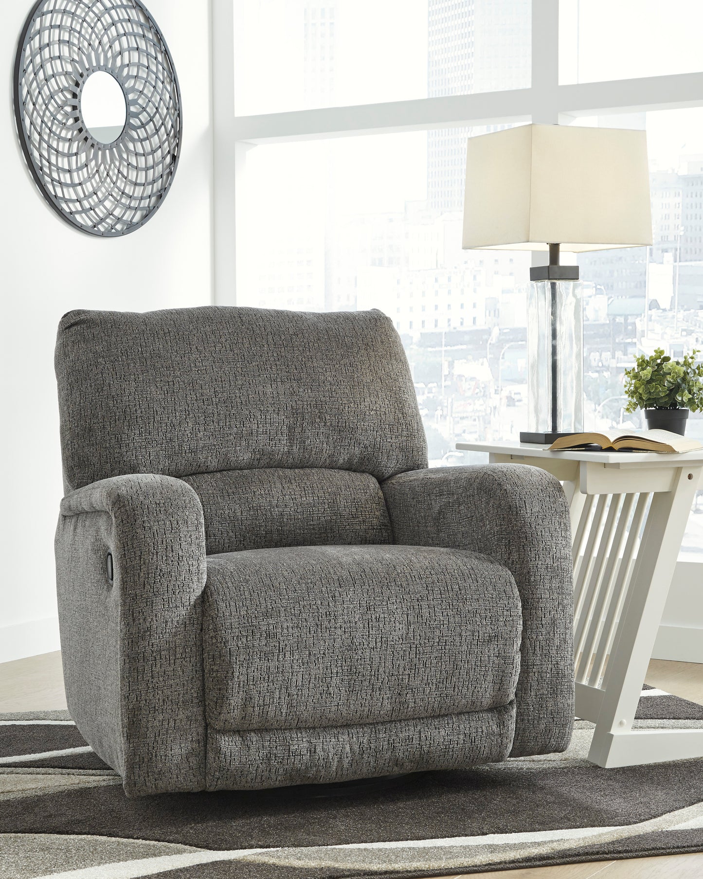 Wittlich Swivel Glider Recliner-- Dark Gray Color