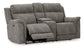 Next-Gen DuraPella PWR REC Loveseat/CON/ADJ HDRST- Slate Color