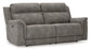 Next-Gen DuraPella 2 Seat PWR REC Sofa ADJ HDREST-- Slate Color