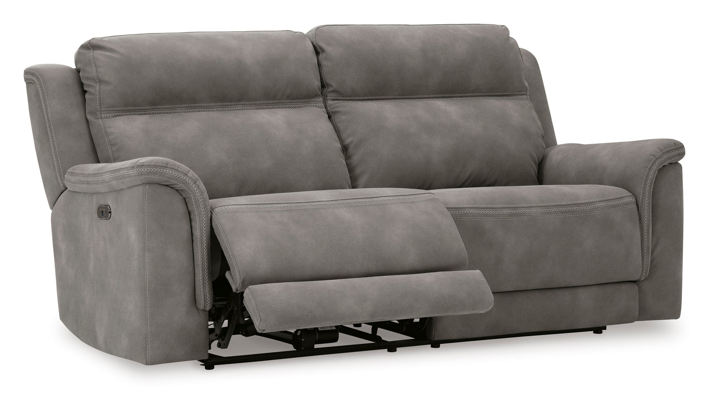 Next-Gen DuraPella 2 Seat PWR REC Sofa ADJ HDREST-- Slate Color