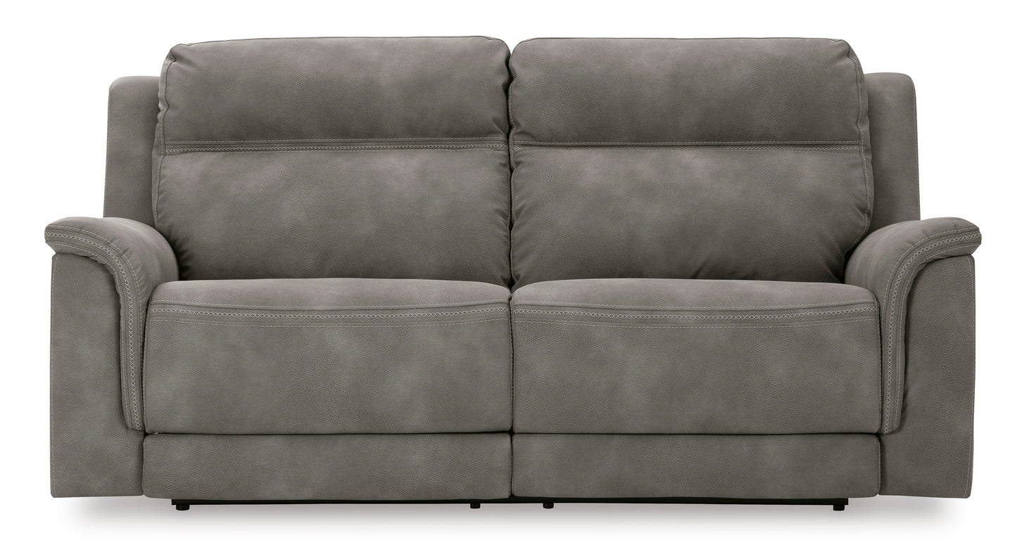 Next-Gen DuraPella 2 Seat PWR REC Sofa ADJ HDREST-- Slate Color