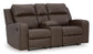 Lavenhorne DBL Rec Loveseat w/Console- Granite Color