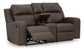 Lavenhorne DBL Rec Loveseat w/Console- Granite Color