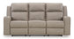 Lavenhorne Reclining Sofa w/ Drop Down Table-- Pebble Color