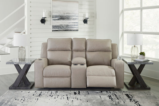 Lavenhorne DBL Rec Loveseat w/Console- Pebble Color