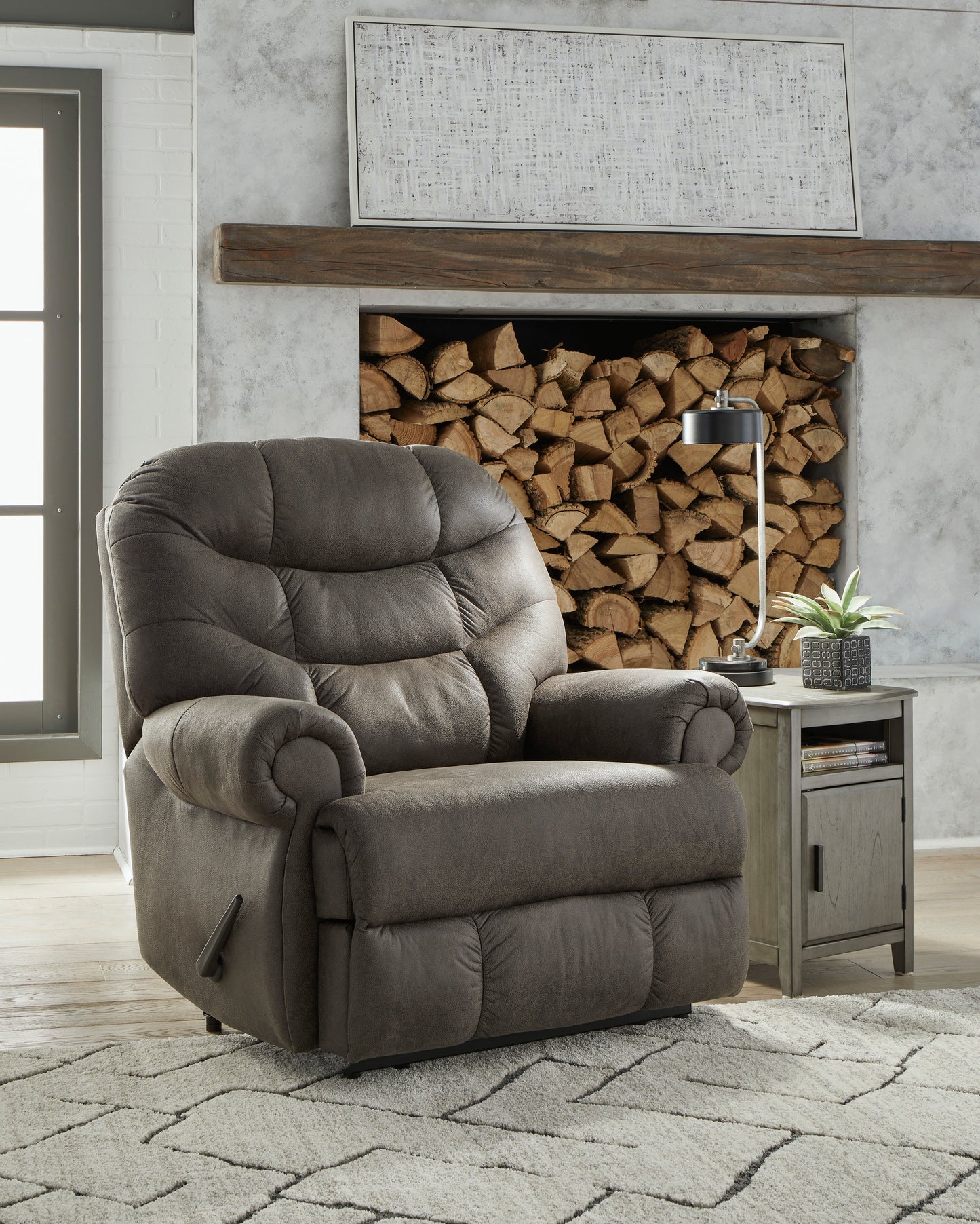 Camera Time Zero Wall Recliner-- Gunmetal Color