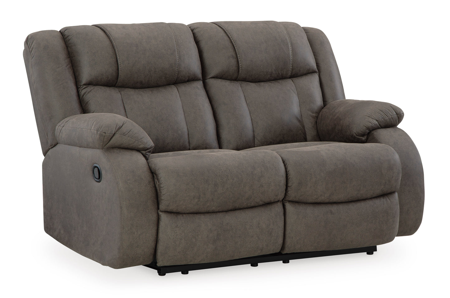 First Base Reclining Loveseat- Gunmetal Color