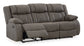 First Base Reclining Sofa- Gunmetal Color