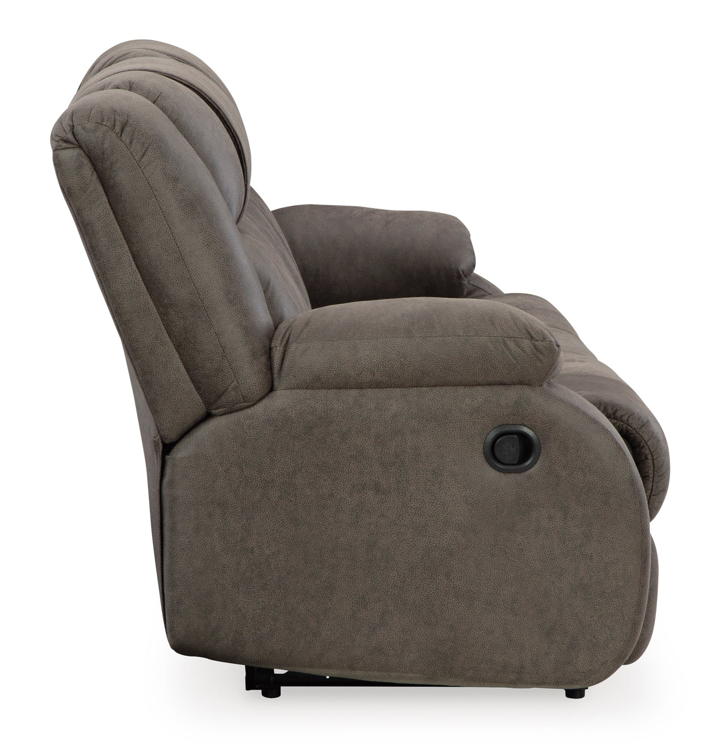 First Base Reclining Sofa- Gunmetal Color