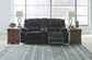 Draycoll DBL Rec Loveseat w/Console- Slate Color